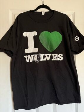 MINNESOTA TIMBERWOLVES 2026 PLAYOFF T SHIRT “I 💚 WOLVES” ANTHONY EDWARDS SZ XL